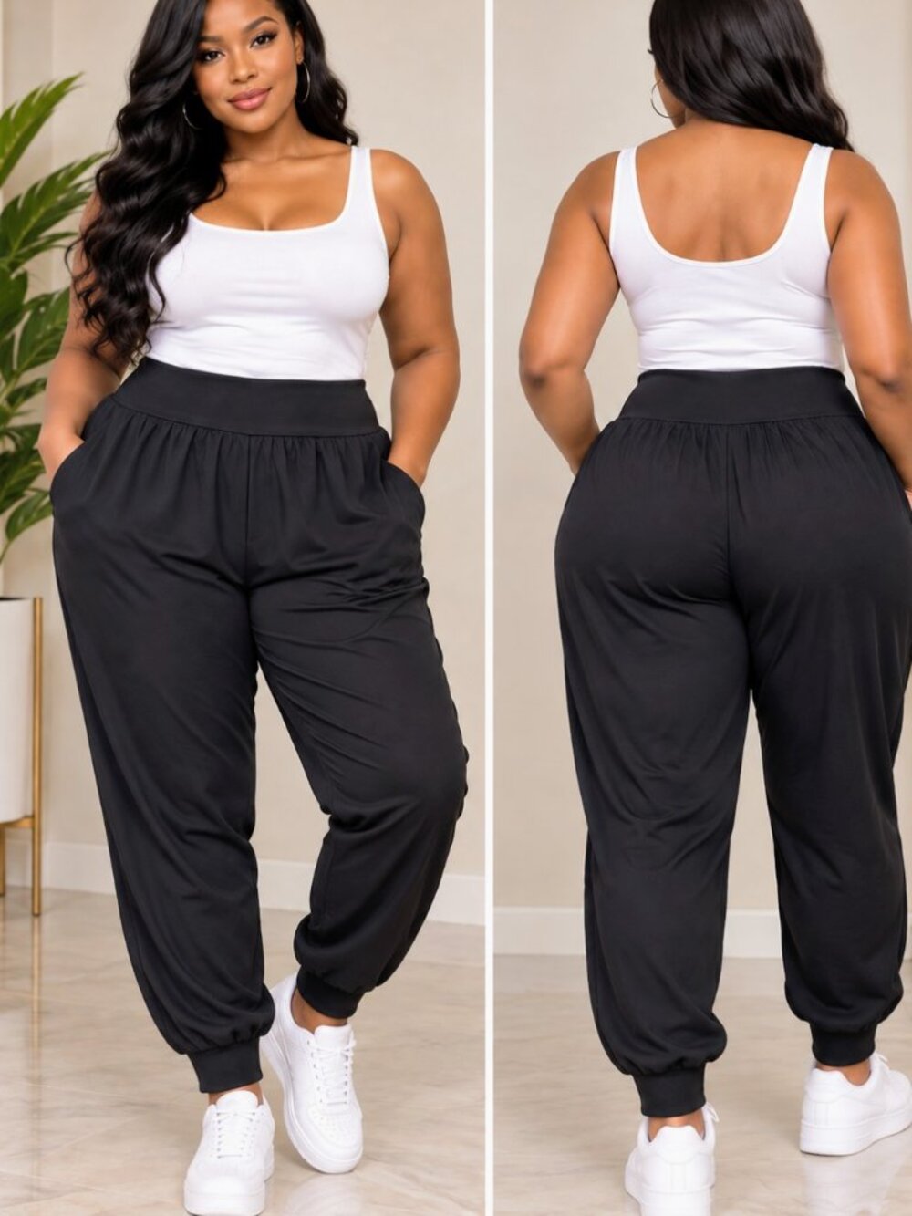 Old Navy Active Powersoft High- Rise Jogger Pants Black Women's Size 2X